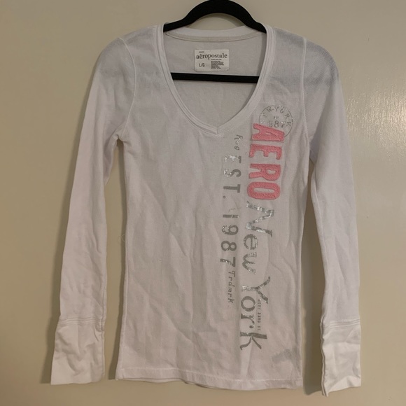 Aeropostale Waffle Long Sleeve - Picture 1 of 5